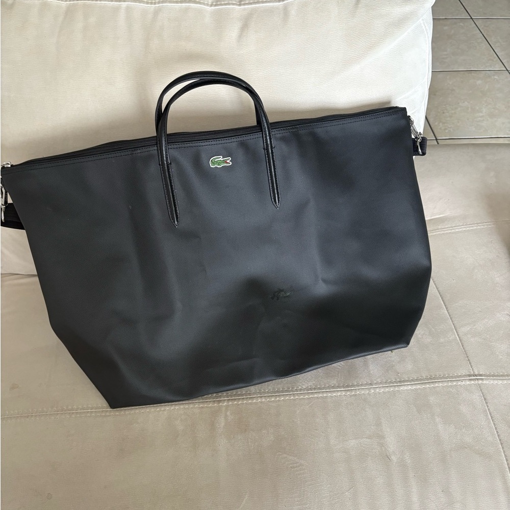 Lacoste Black Duffel Bag for Men